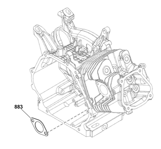 Exhaust Group Diagram and Parts List for 25E337-0030-G1  Briggs and Stratton Engine